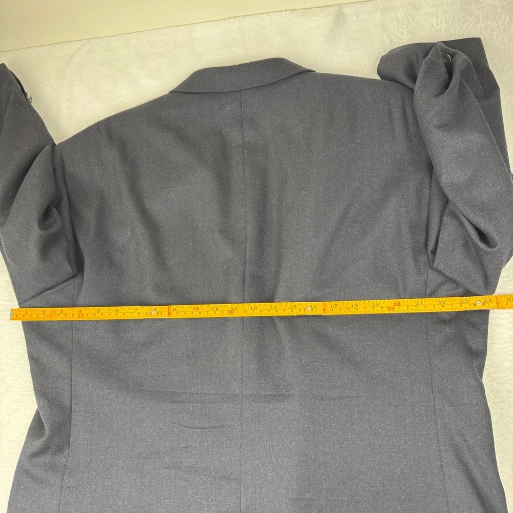 Jos. A. Bank Blazer Mens 48R Navy Blue Wool Cashmere Crest Button Sports Coat
